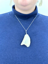 The Silver and Sea Glass Look of This Pendant and Earrings is Phenomenal! New! - RealThreads